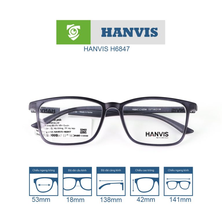 Gọng kính HANVIS H6847 - Ảnh 2