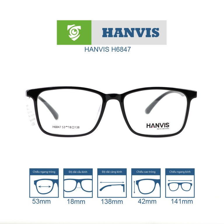 Gọng kính HANVIS H6847 - Ảnh 1