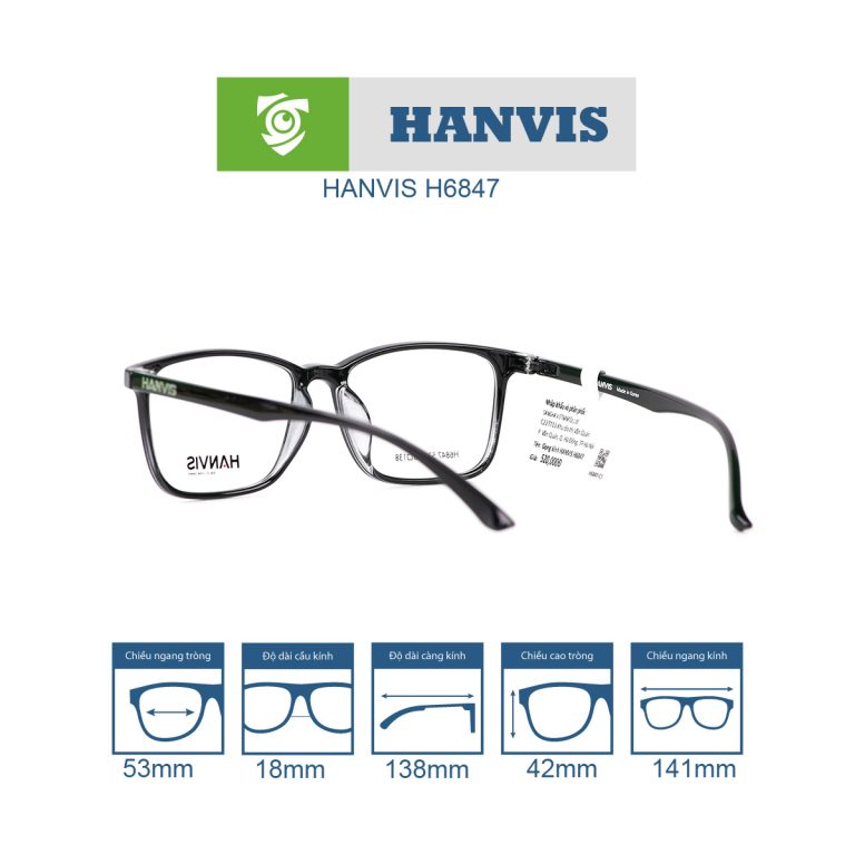 Gọng kính HANVIS H6847 - Ảnh 8