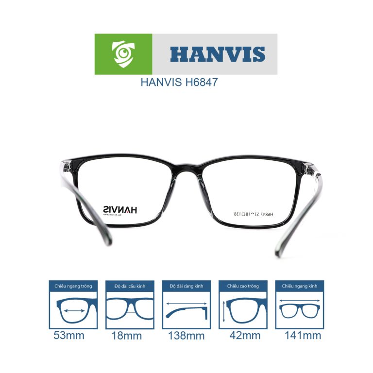 Gọng kính HANVIS H6847 - Ảnh 7