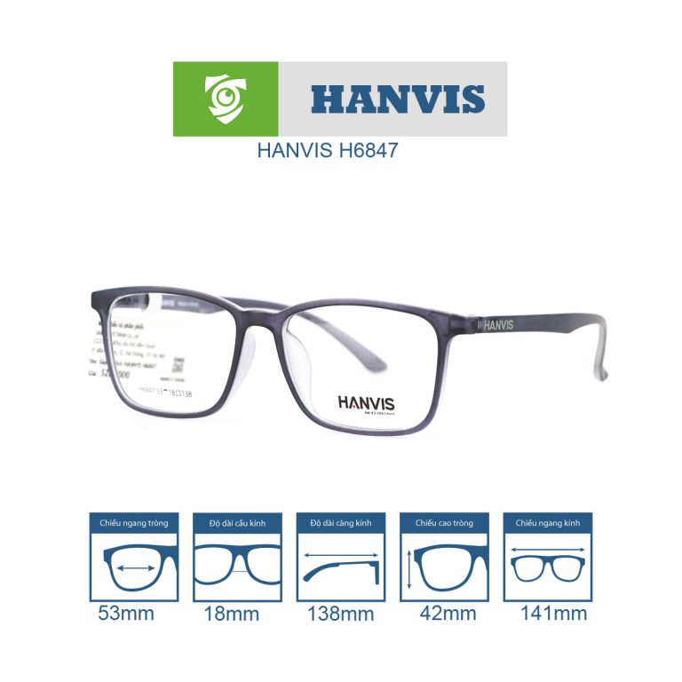 Gọng kính HANVIS H6847 - Ảnh 6