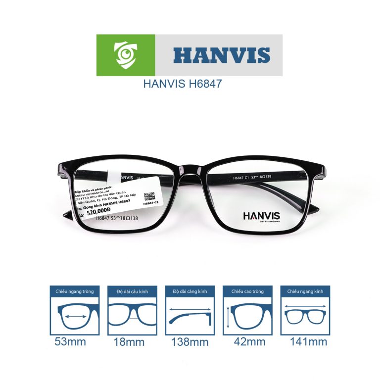 Gọng kính HANVIS H6847 - Ảnh 4