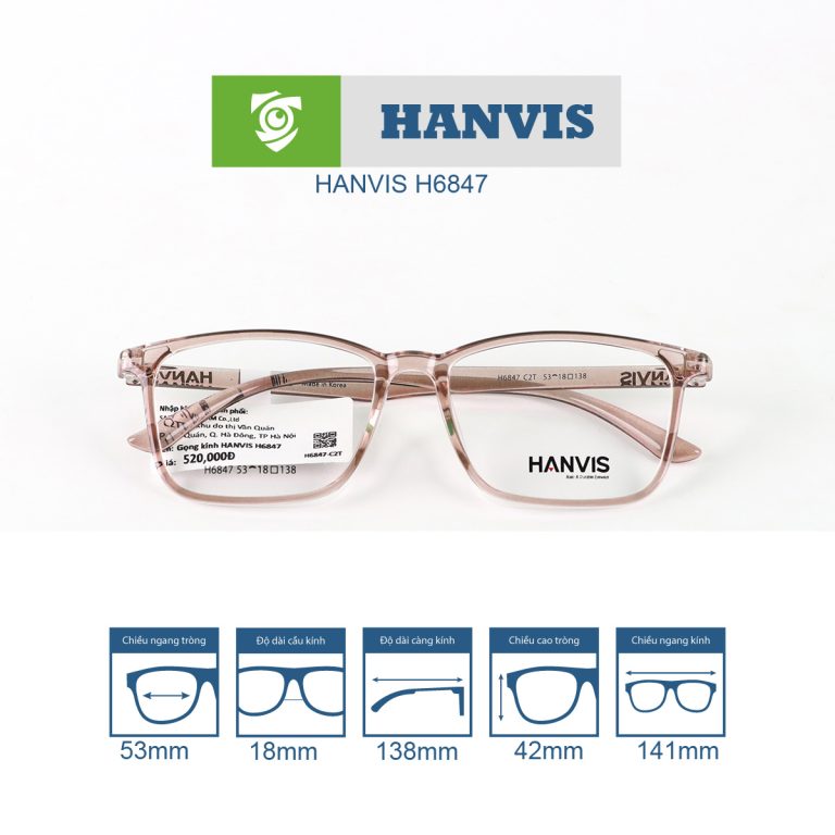 Gọng kính HANVIS H6847 - Ảnh 5