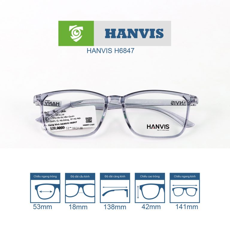Gọng kính HANVIS H6847 - Ảnh 14