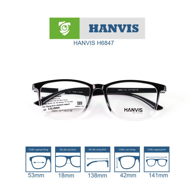 Gọng kính HANVIS H6847 - Ảnh 13