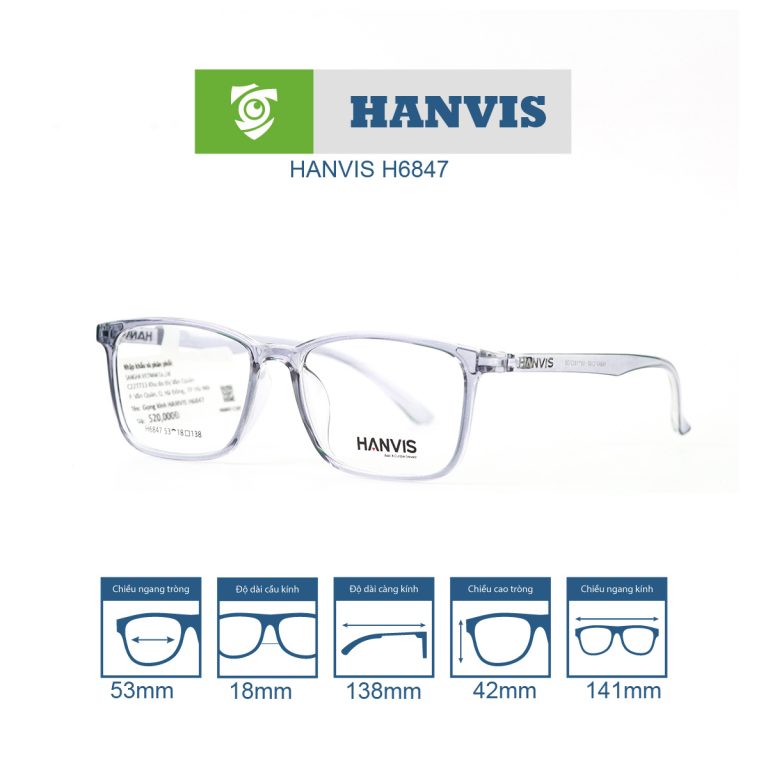 Gọng kính HANVIS H6847 - Ảnh 11
