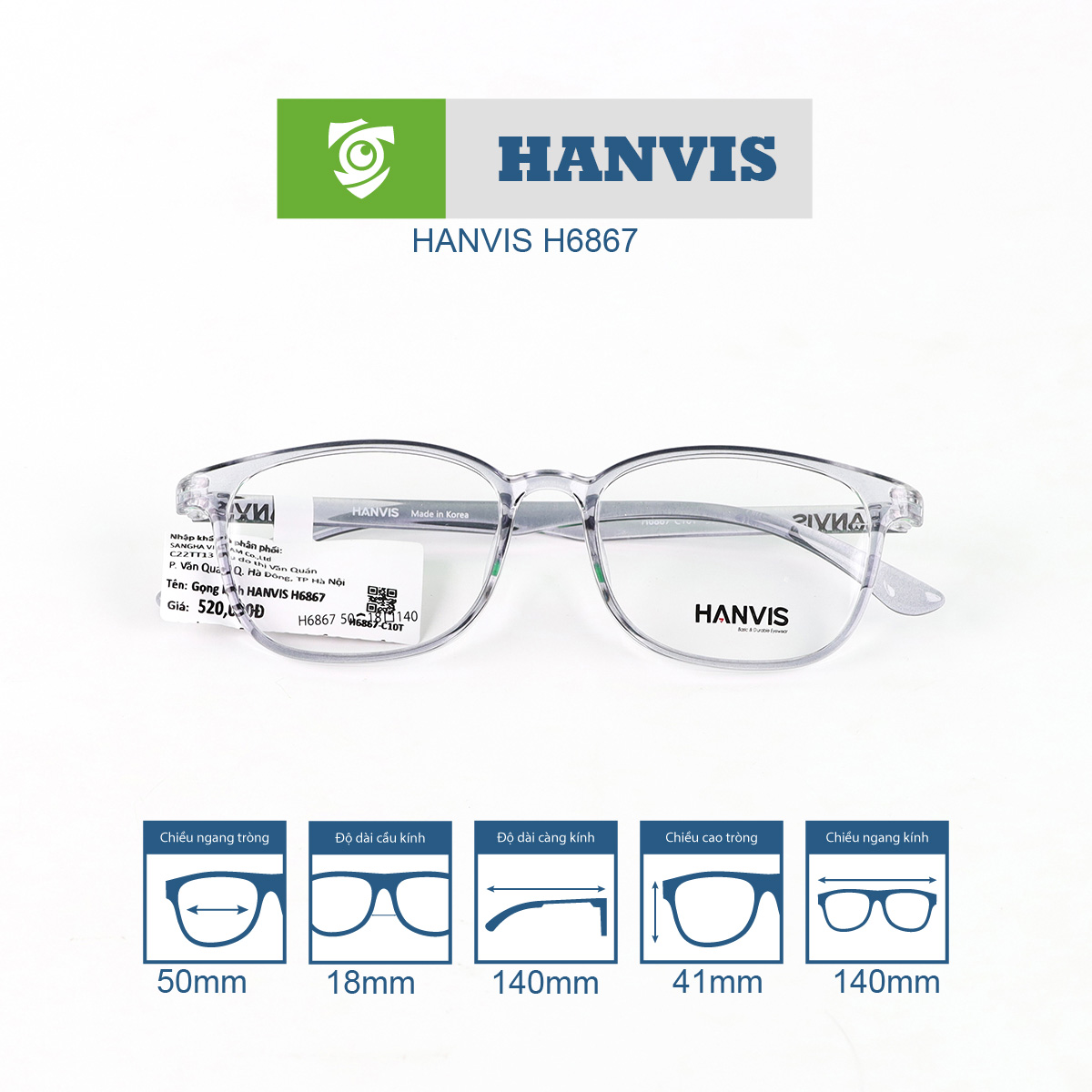 Gọng kính HANVIS H6867 - Ảnh 8
