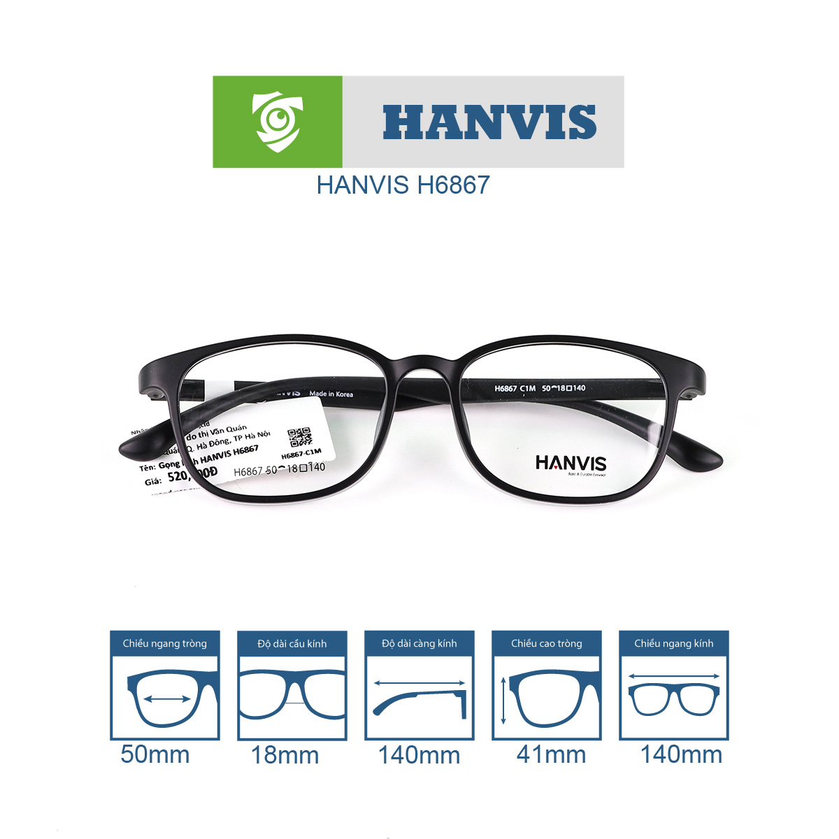 Gọng kính HANVIS H6867 - Ảnh 10