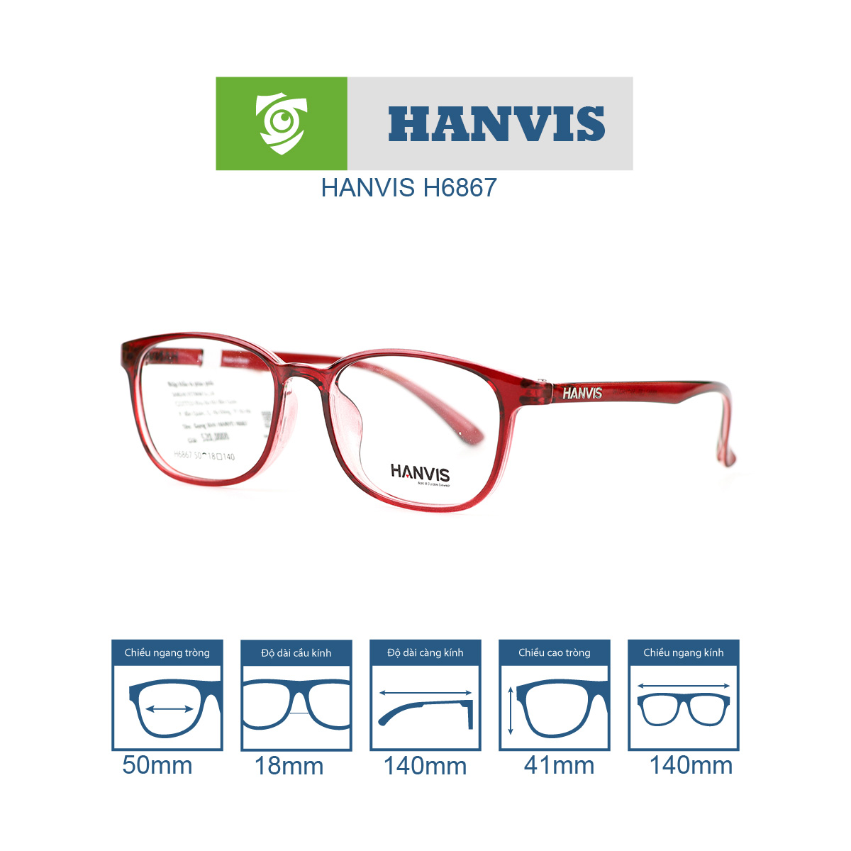 Gọng kính HANVIS H6867 - Ảnh 14
