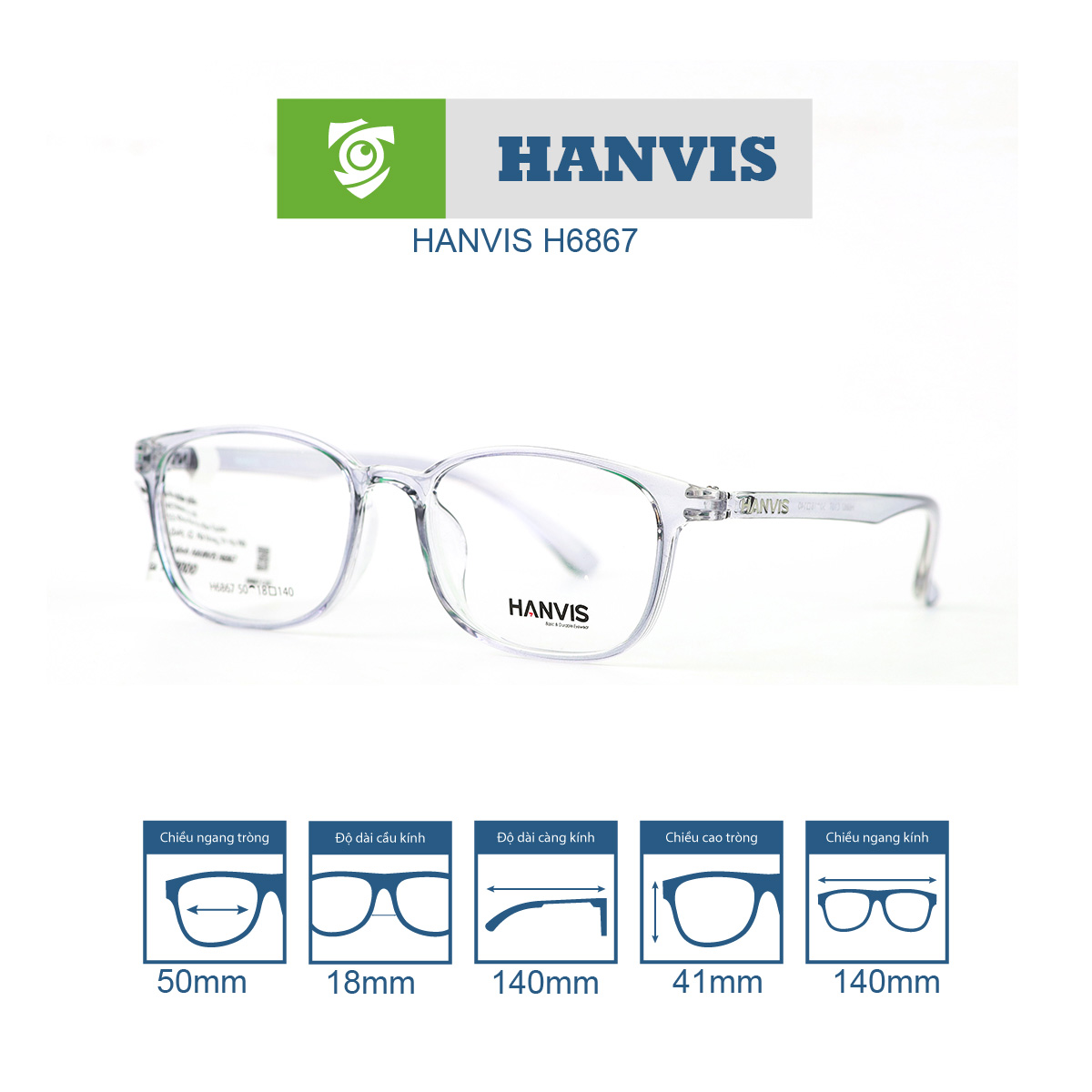 Gọng kính HANVIS H6867 - Ảnh 5