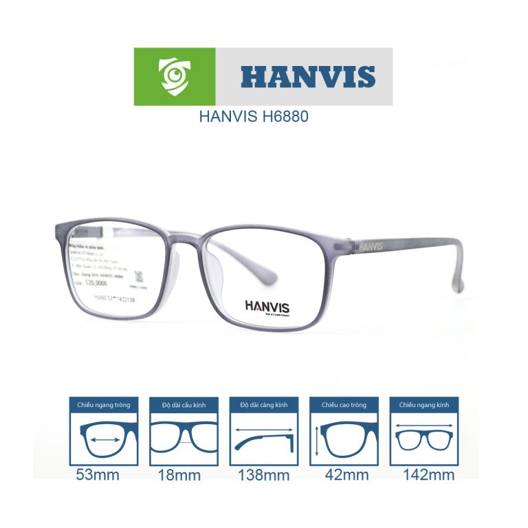 Gọng kính HANVIS H6880 - Ảnh 6
