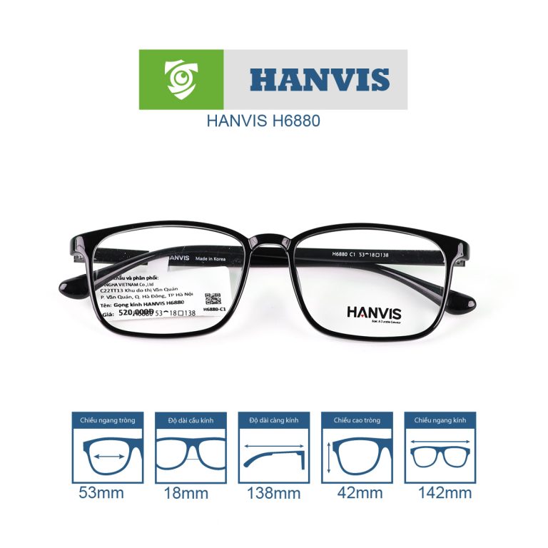 Gọng kính HANVIS H6880 - Ảnh 8