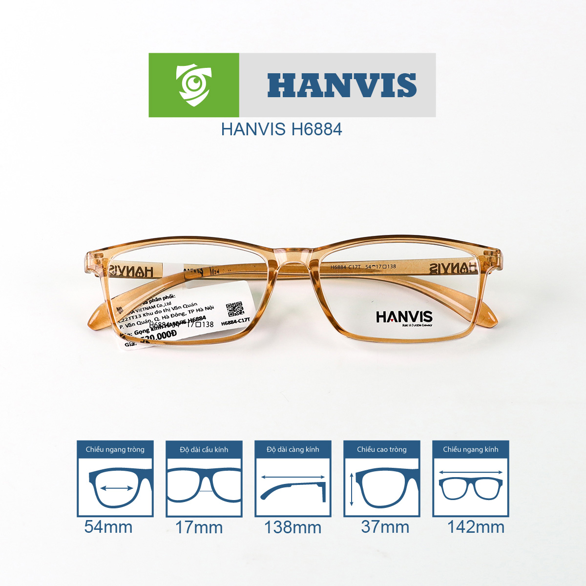 Gọng kính HANVIS H6884 - Ảnh 10