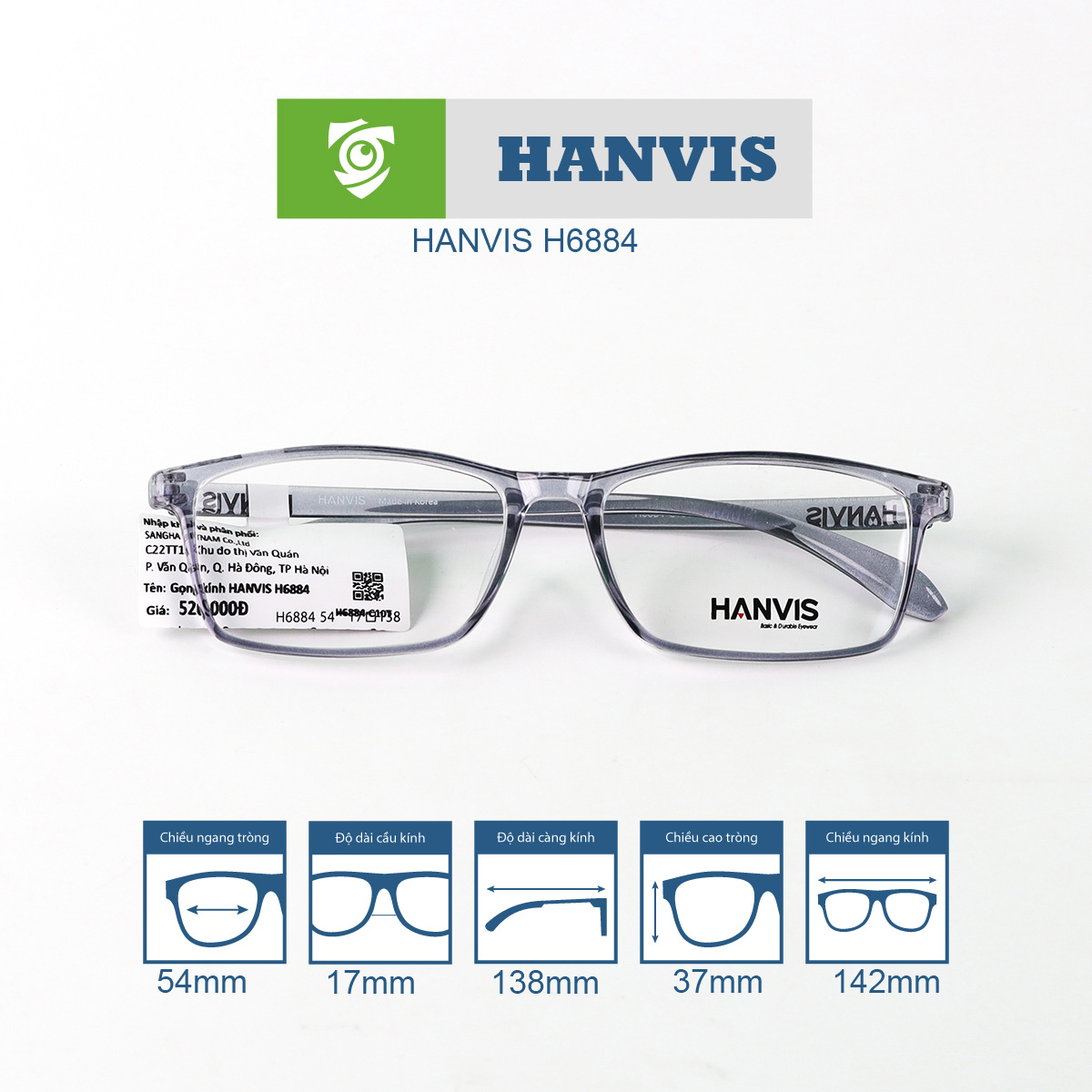Gọng kính HANVIS H6884 - Ảnh 11