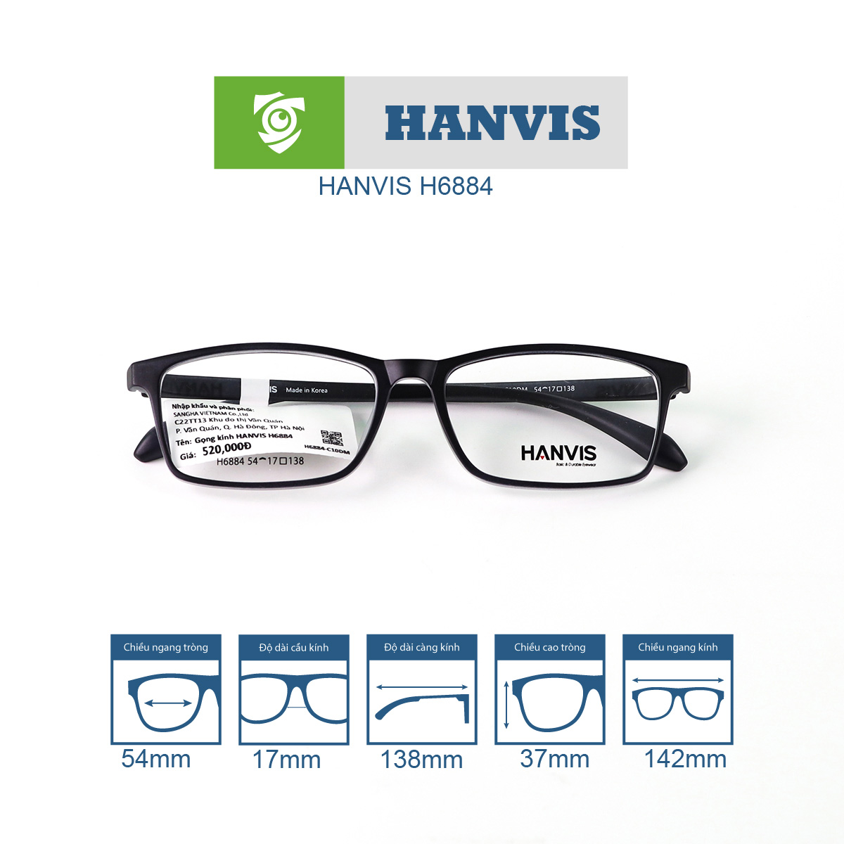 Gọng kính HANVIS H6884 - Ảnh 14