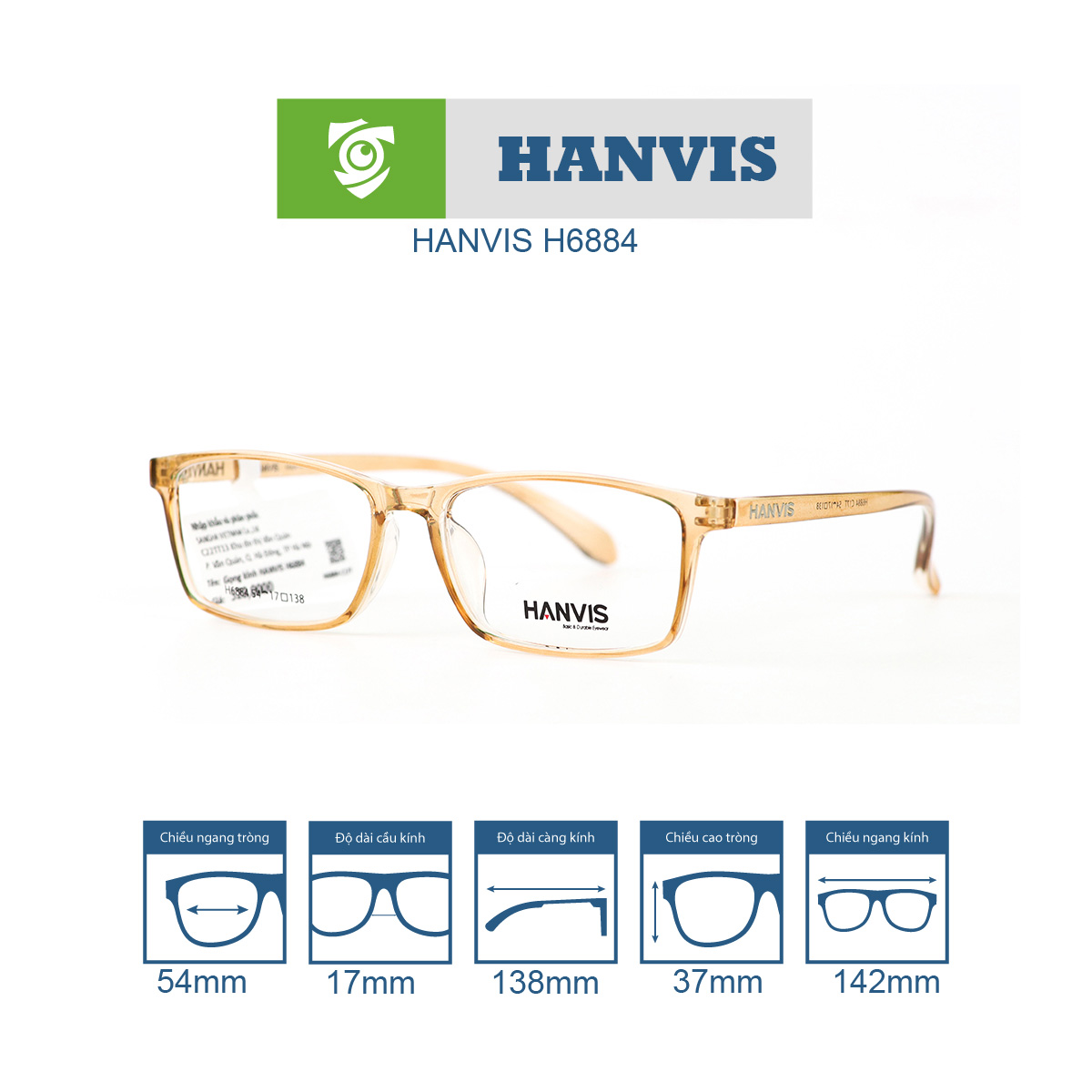 Gọng kính HANVIS H6884 - Ảnh 7