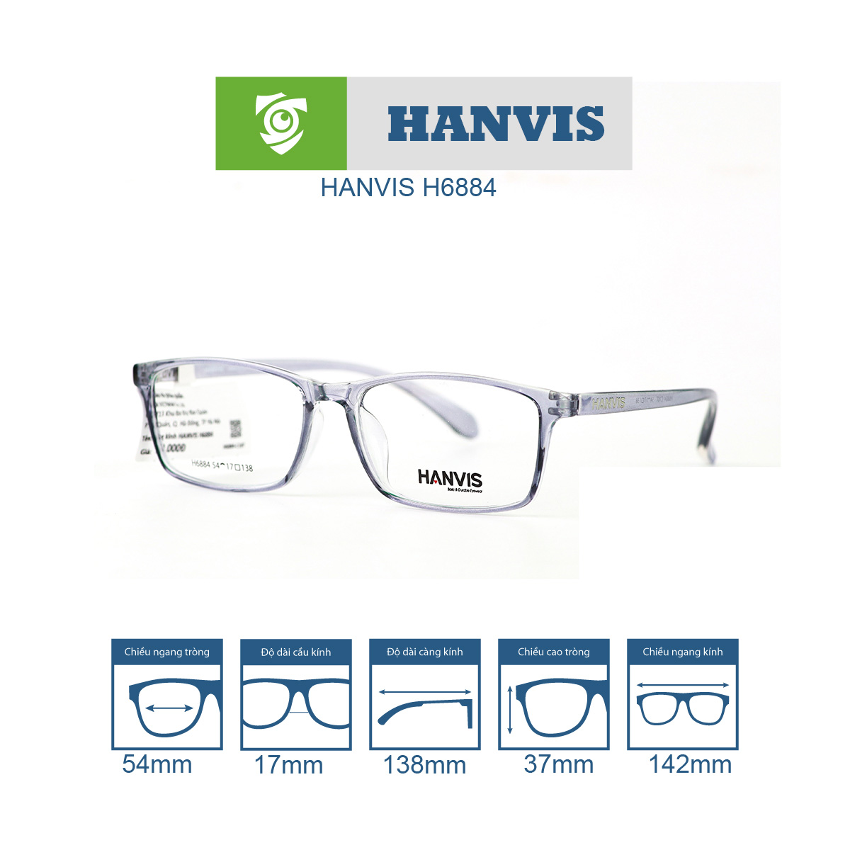 Gọng kính HANVIS H6884 - Ảnh 9