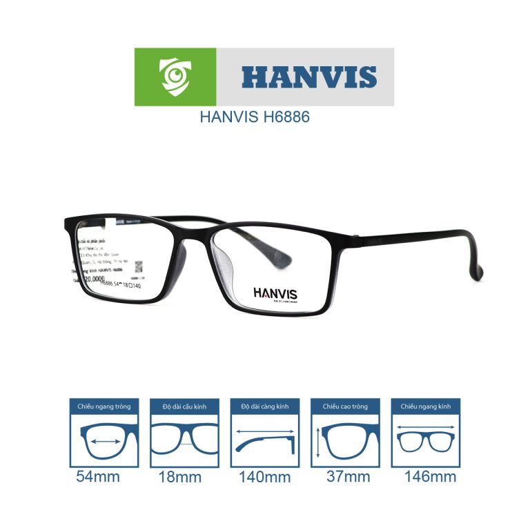 Gọng kính HANVIS H6886 - Ảnh 16