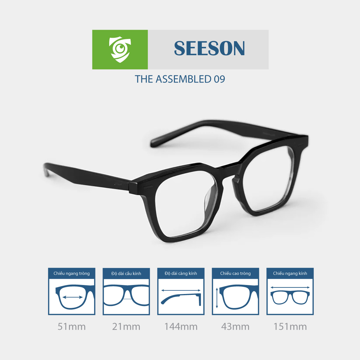 Gọng kính SEESON THE ASSEMBLED 09 - Ảnh 5