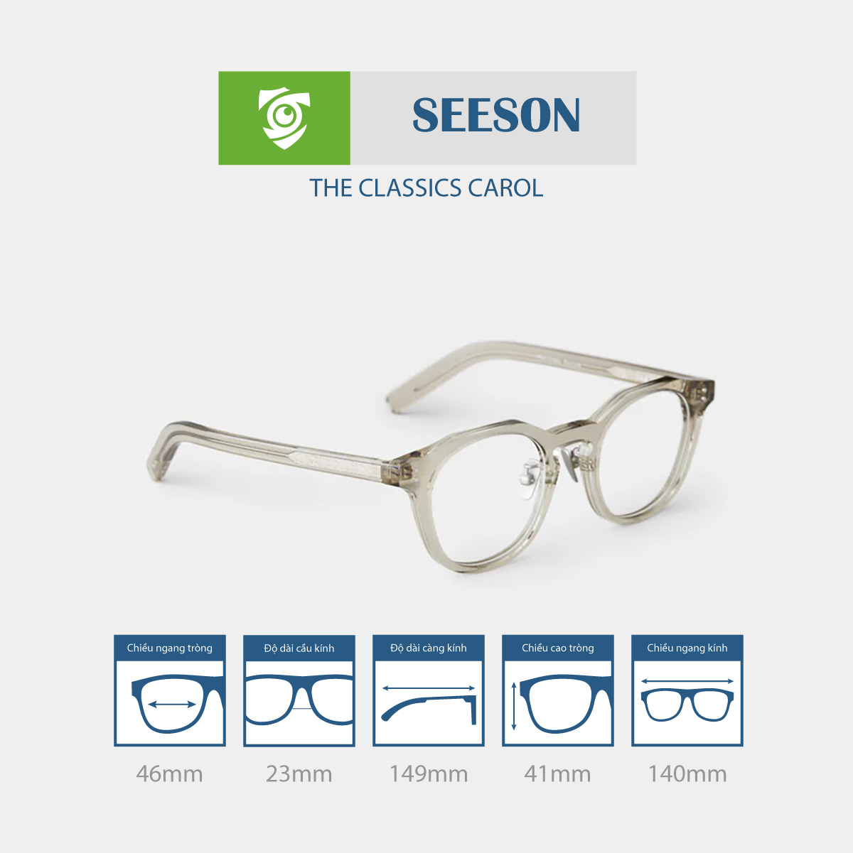 Gọng kính SEESON CAROL - Ảnh 3