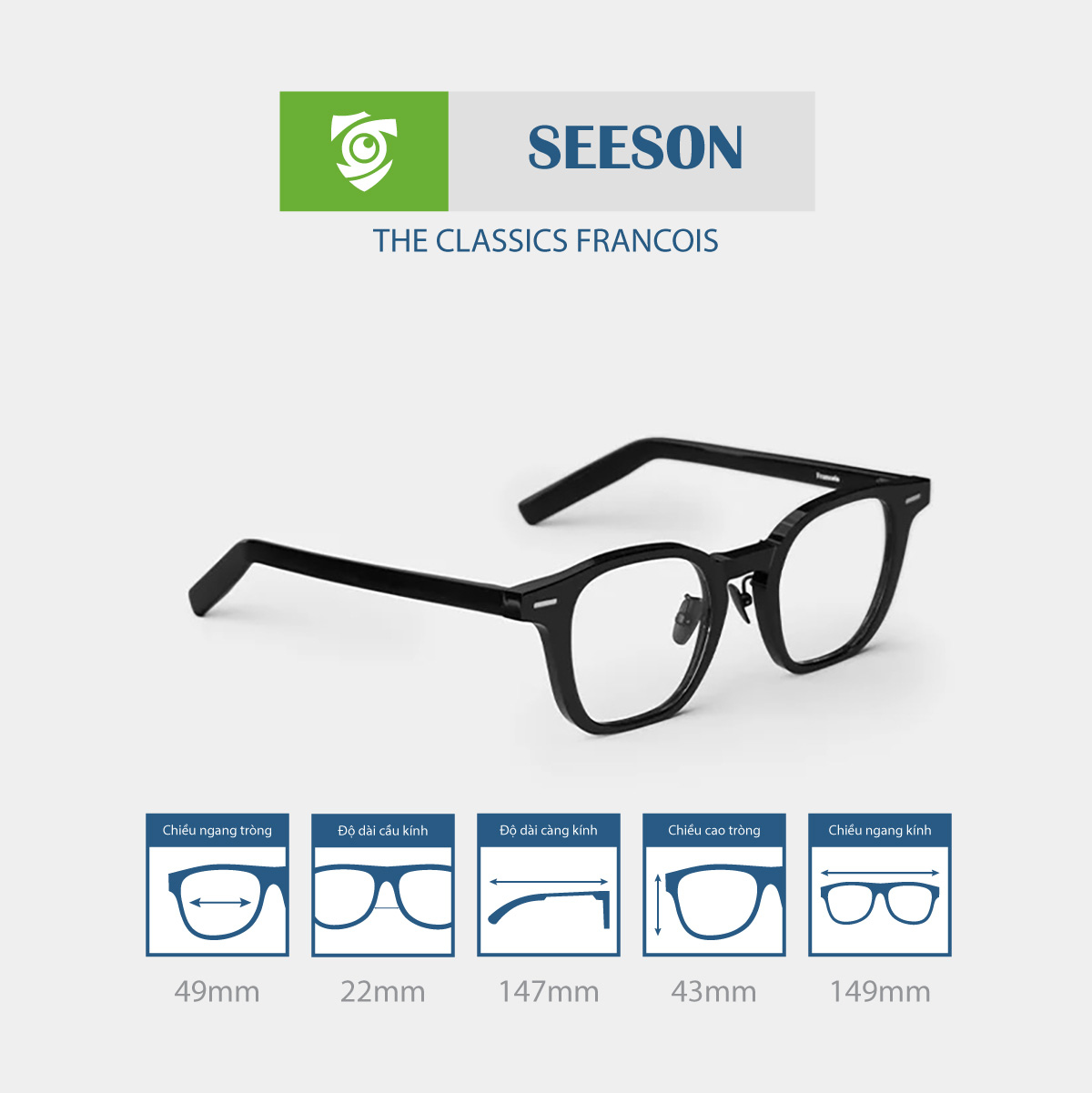 Gọng kính SEESON FRANCOIS - Ảnh 3
