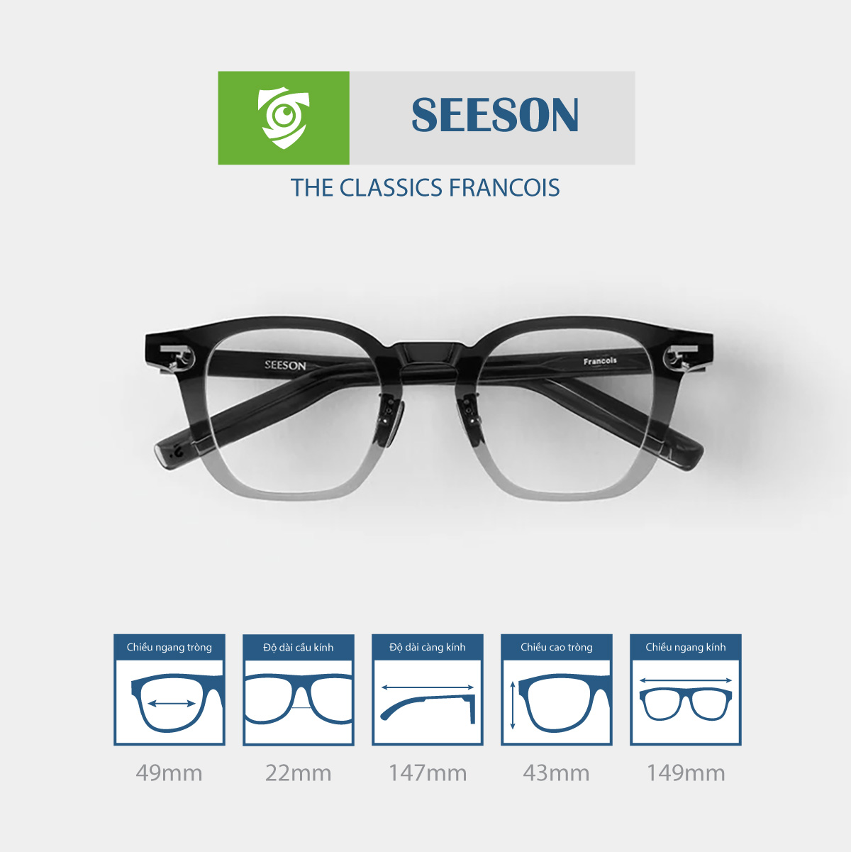 Gọng kính SEESON FRANCOIS - Ảnh 8