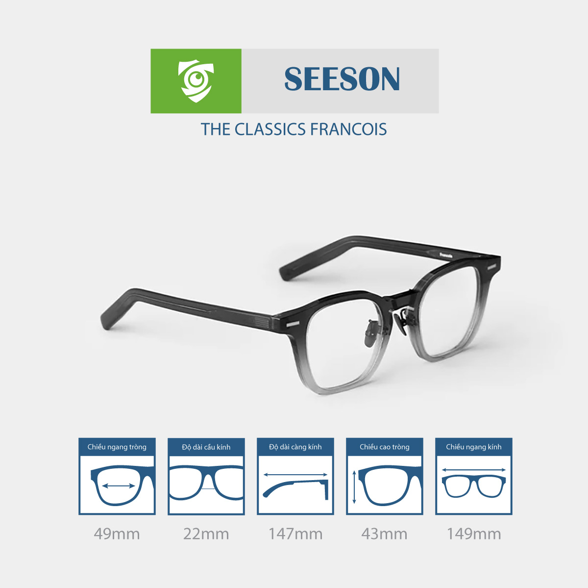 Gọng kính SEESON FRANCOIS - Ảnh 9