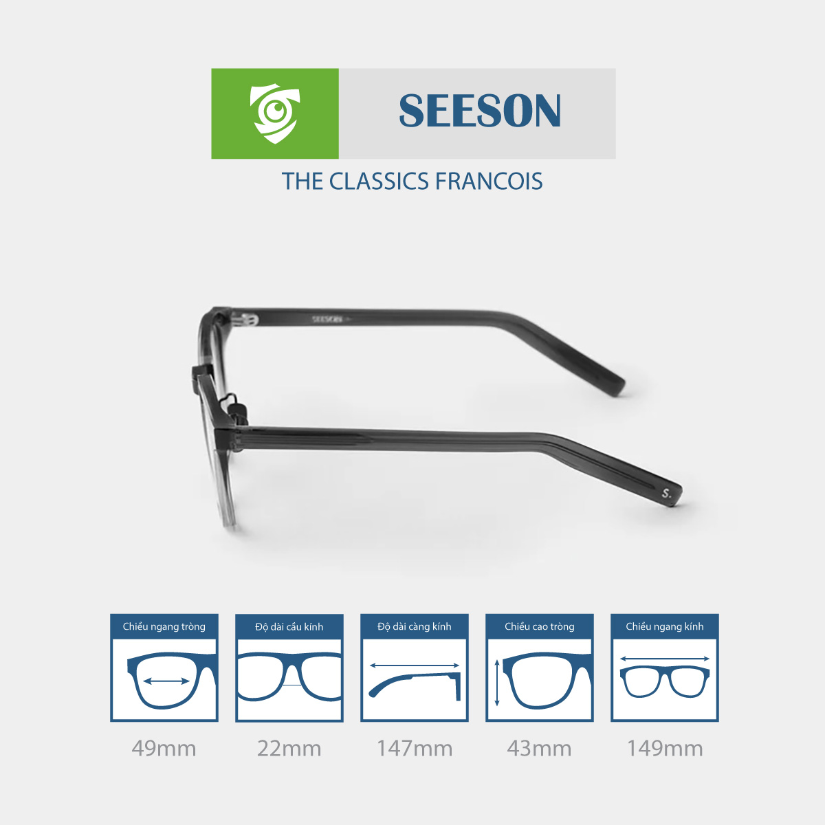 Gọng kính SEESON FRANCOIS - Ảnh 7