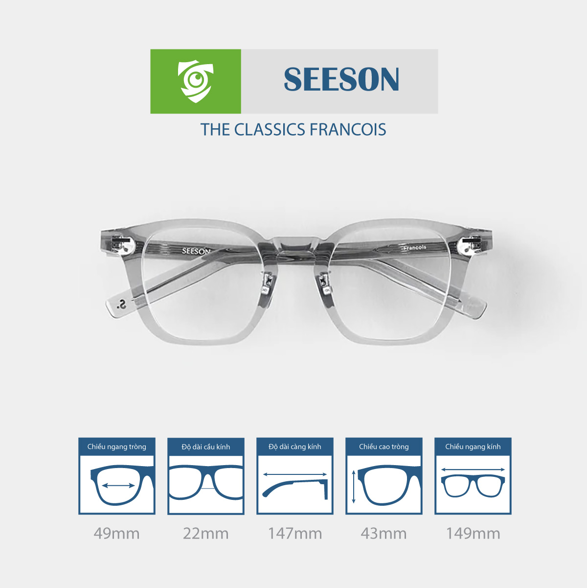 Gọng kính SEESON FRANCOIS - Ảnh 5