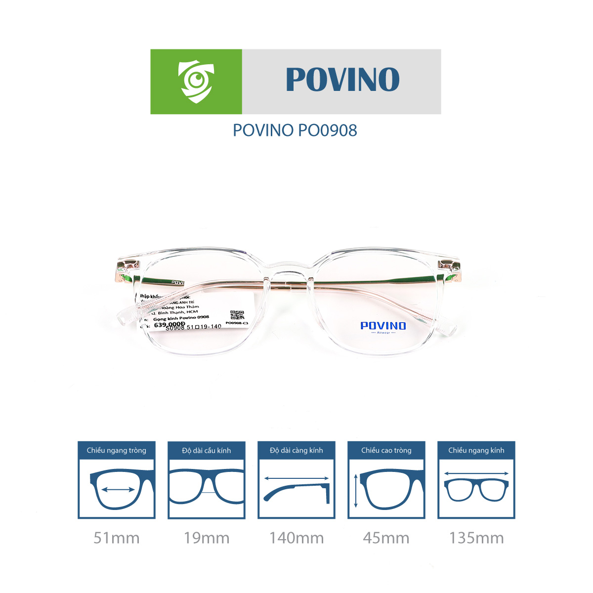 Gọng kính POVINO PO0908 - Ảnh 10