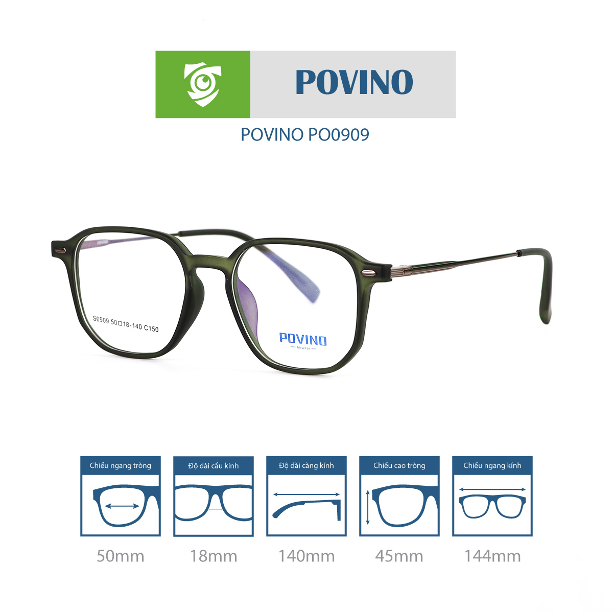 Gọng kính POVINO PO0909