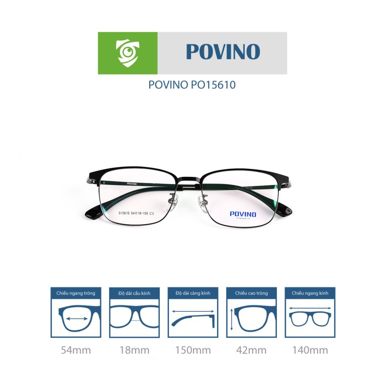 Gọng kính POVINO PO15610 - Ảnh 6