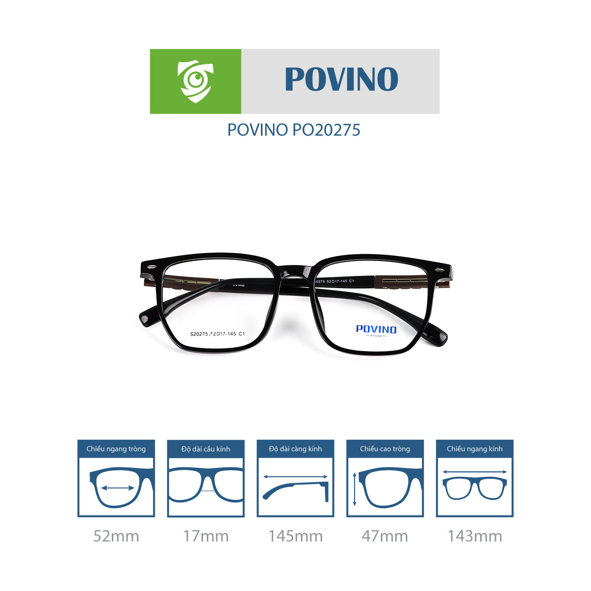Gọng kính POVINO PO20275 - Ảnh 10