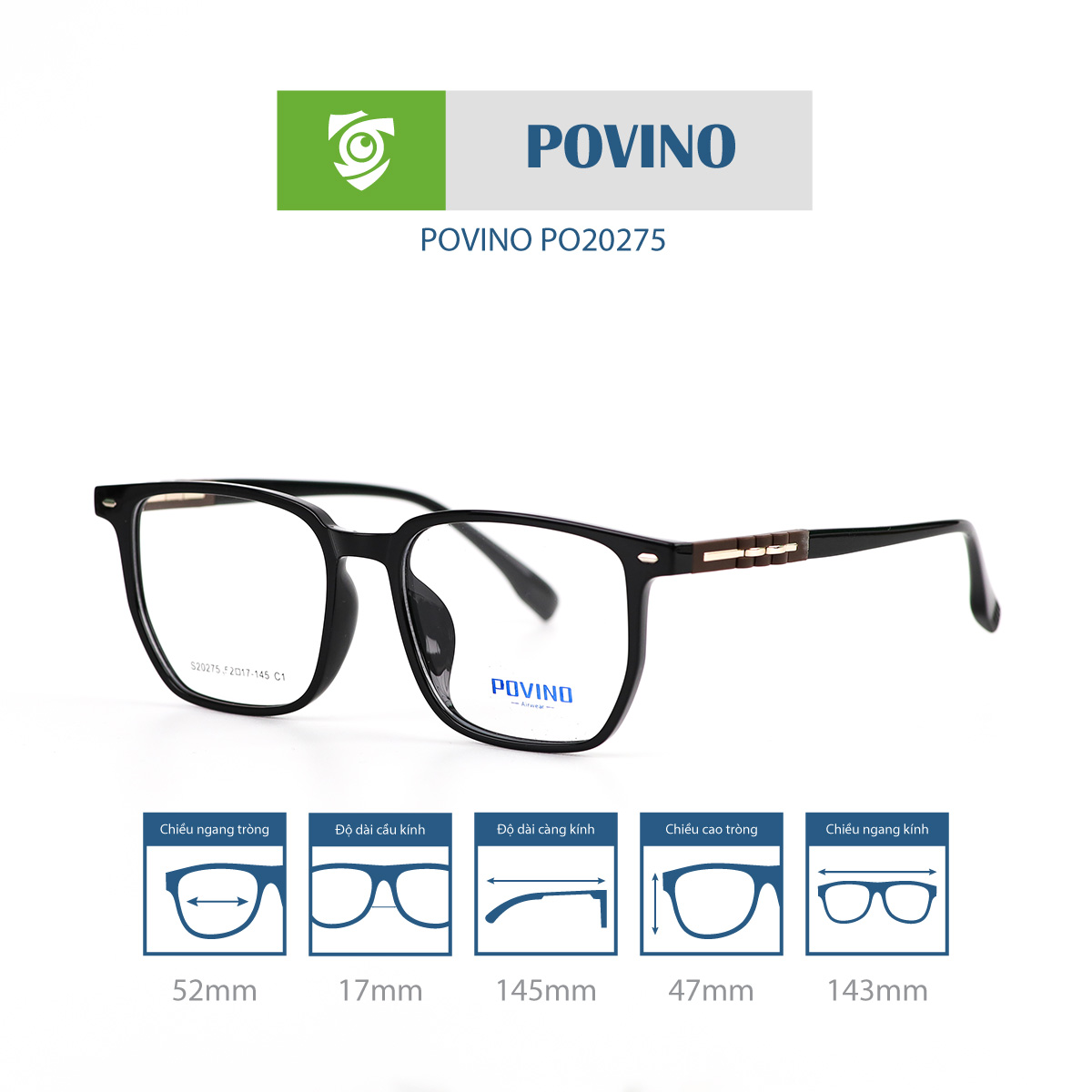 Gọng kính POVINO PO20275 - Ảnh 8