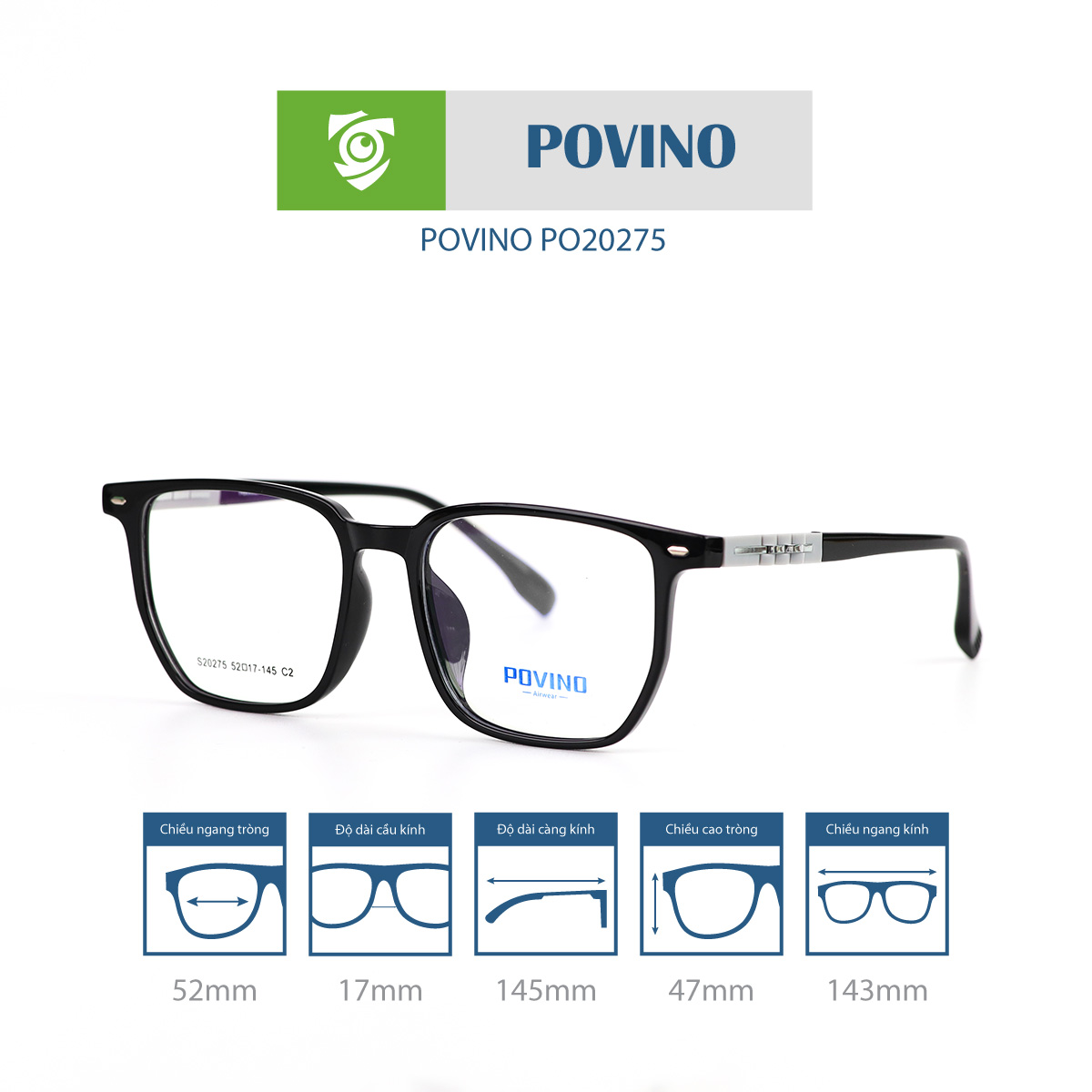 Gọng kính POVINO PO20275 - Ảnh 7