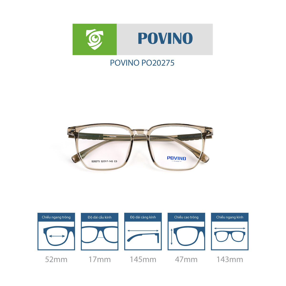 Gọng kính POVINO PO20275 - Ảnh 5
