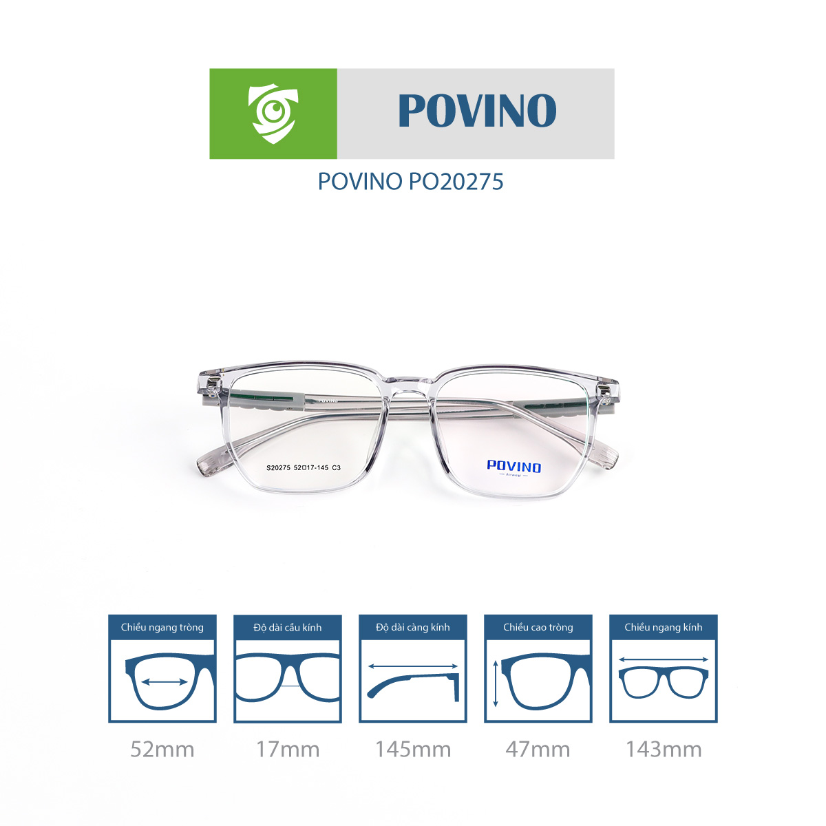 Gọng kính POVINO PO20275 - Ảnh 4