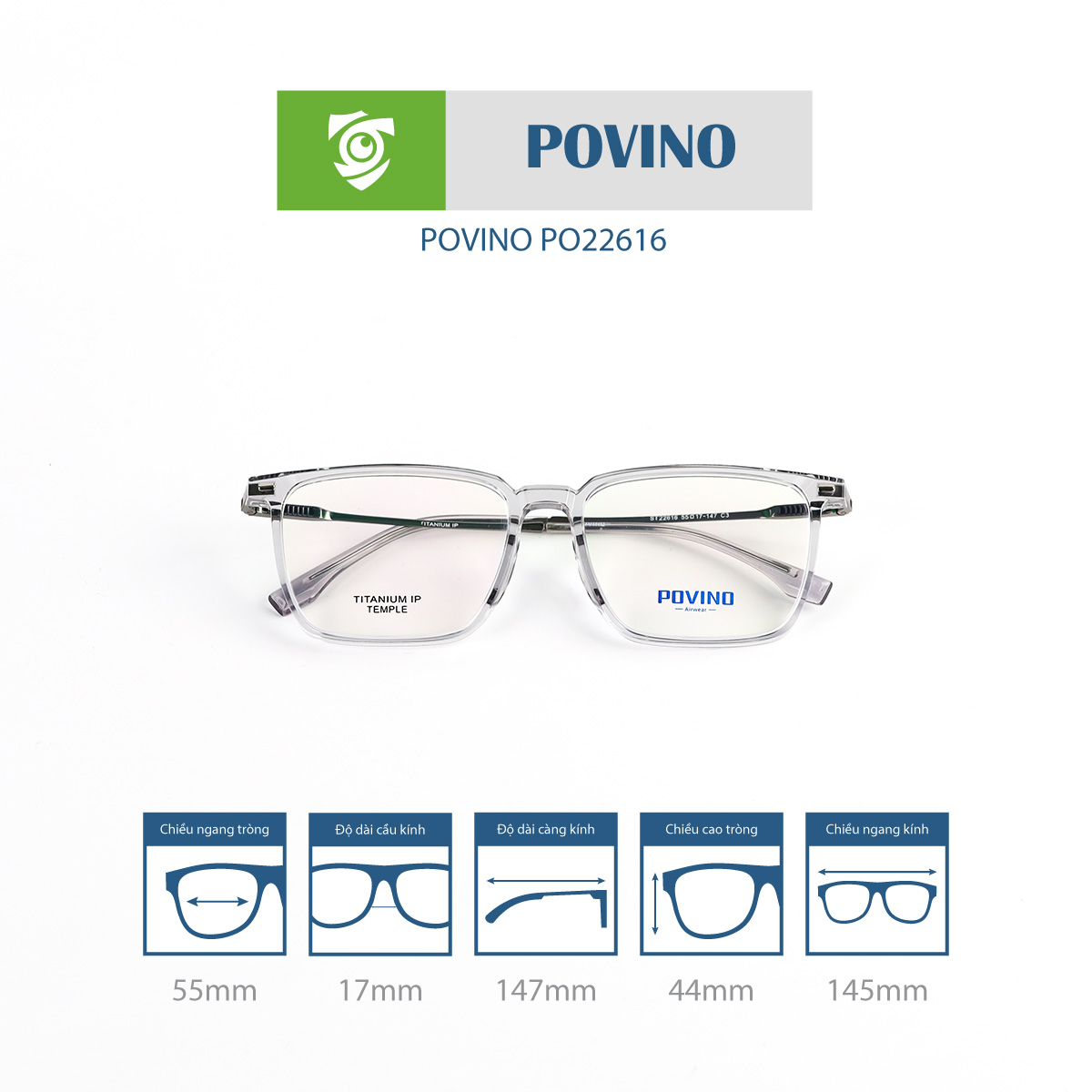 Gọng kính POVINO PO22616 - Ảnh 4