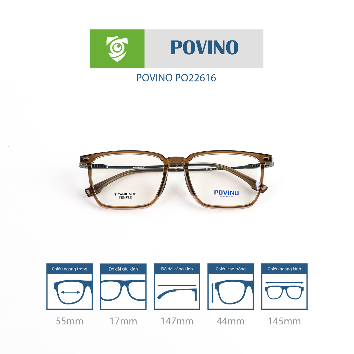 Gọng kính POVINO PO22616 - Ảnh 2