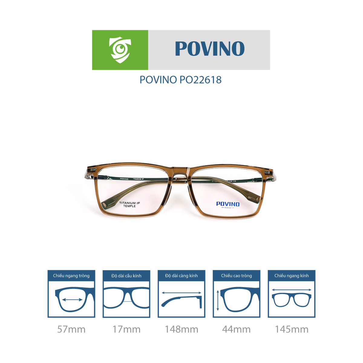 Gọng kính POVINO PO22618 - Ảnh 10