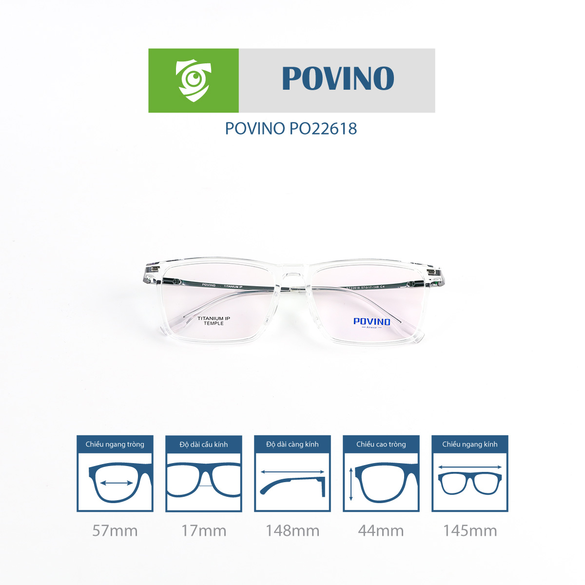 Gọng kính POVINO PO22618 - Ảnh 9