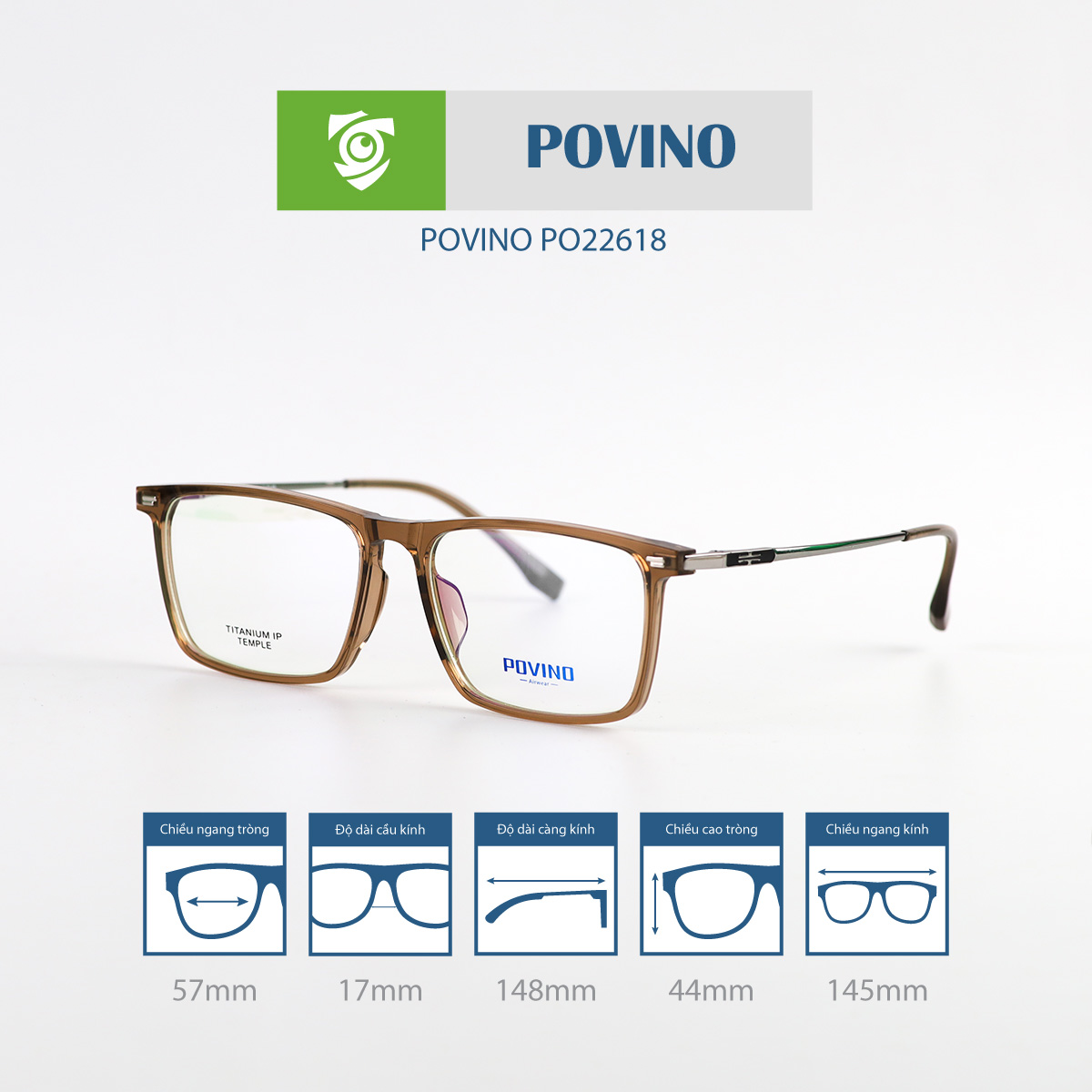 Gọng kính POVINO PO22618 - Ảnh 4