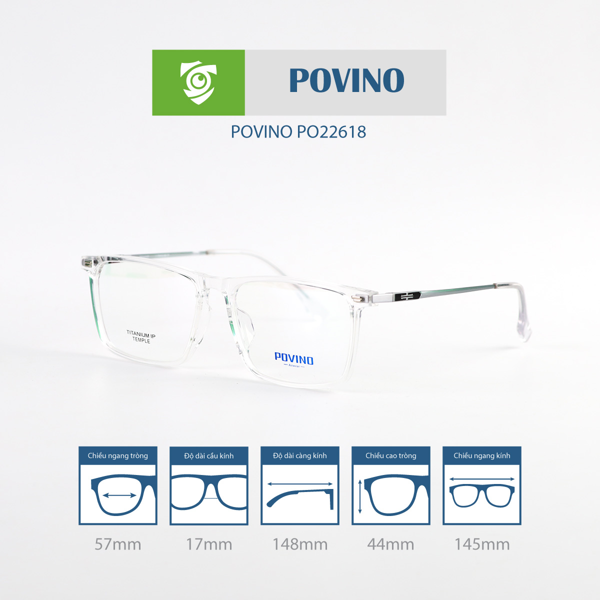 Gọng kính POVINO PO22618 - Ảnh 3