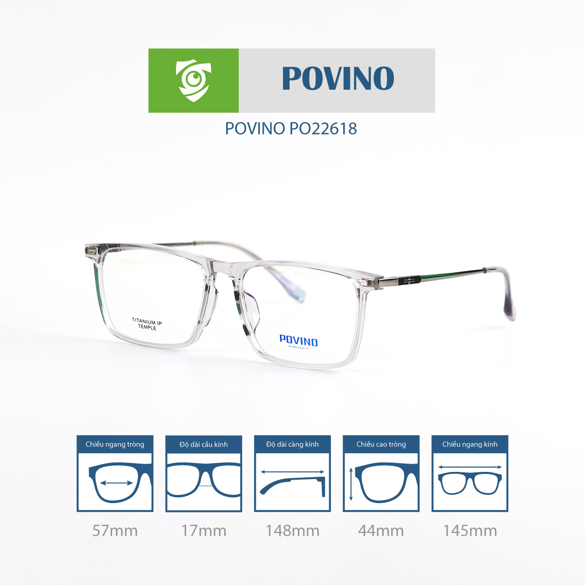 Gọng kính POVINO PO22618 - Ảnh 2