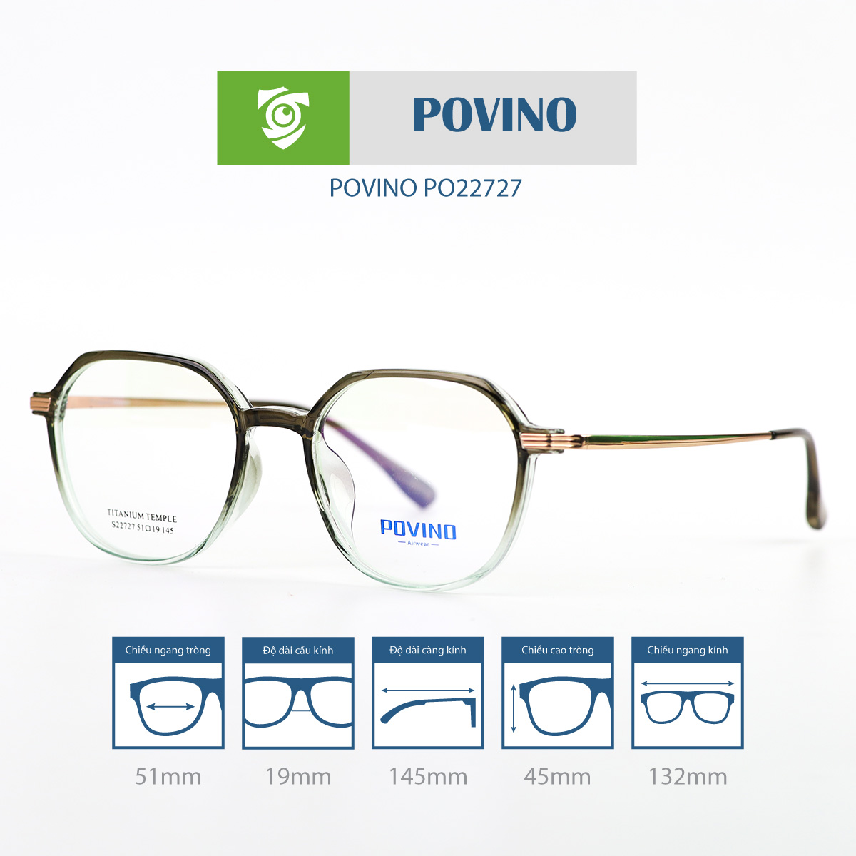 Gọng kính POVINO PO22727 - Ảnh 10