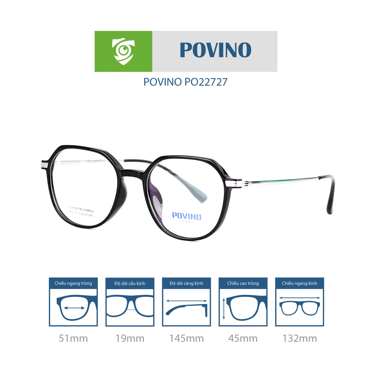 Gọng kính POVINO PO22727 - Ảnh 8