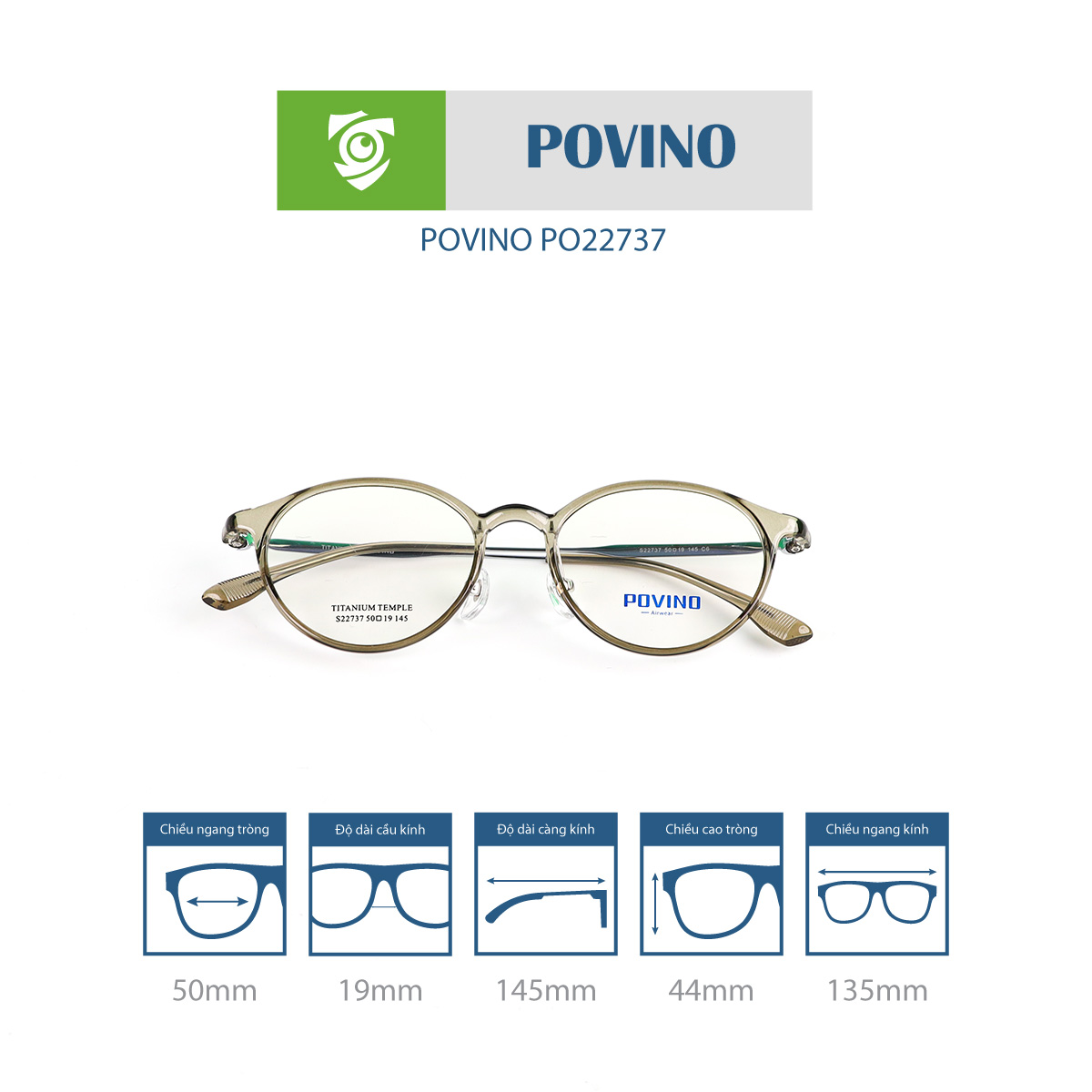 Gọng kính POVINO PO22737 - Ảnh 14