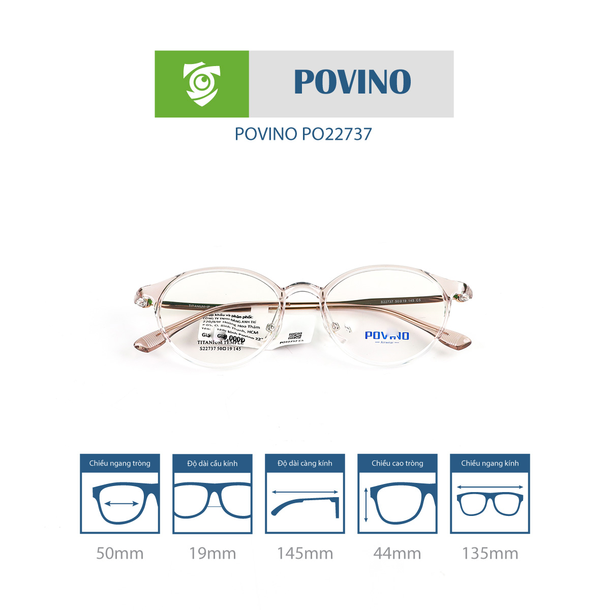 Gọng kính POVINO PO22737 - Ảnh 5