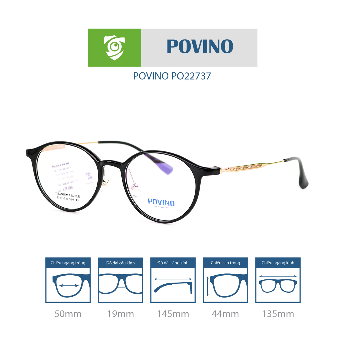 Gọng kính POVINO PO22737 - Ảnh 2