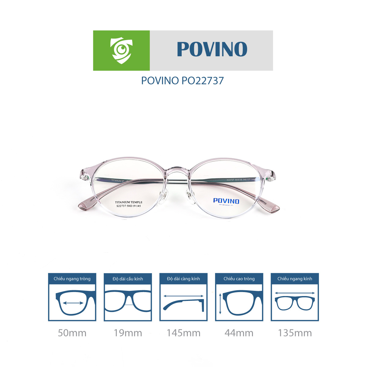 Gọng kính POVINO PO22737 - Ảnh 13